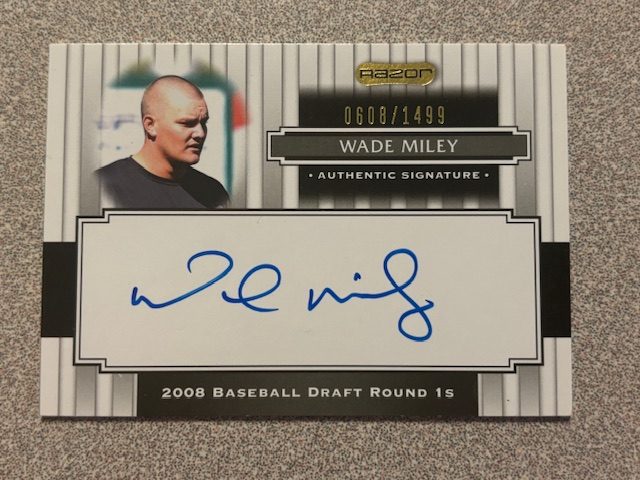 Wade Miley autograph in the Astros A to Z collection
