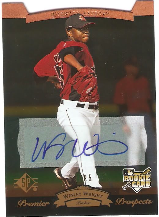 Wesley Wright autograph in the Astros A to Z collection