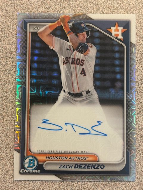 Zach Dezenzo autograph in the Astros A to Z collection